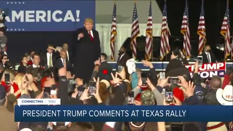 President Donald Trump's comments on TEXAS RALLY