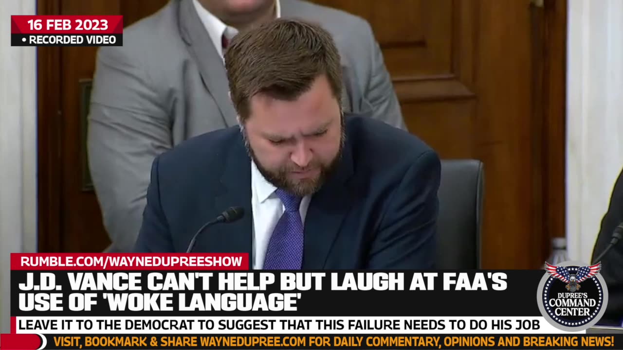 J.D. Vance Can't Help But LAUGH At FAA's Use Of 'Woke Language'