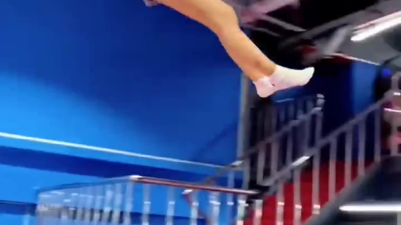 This Trampoline Is ------So Fun Why Didn_t We Just Start Jumping Around Like This When We Were Kids