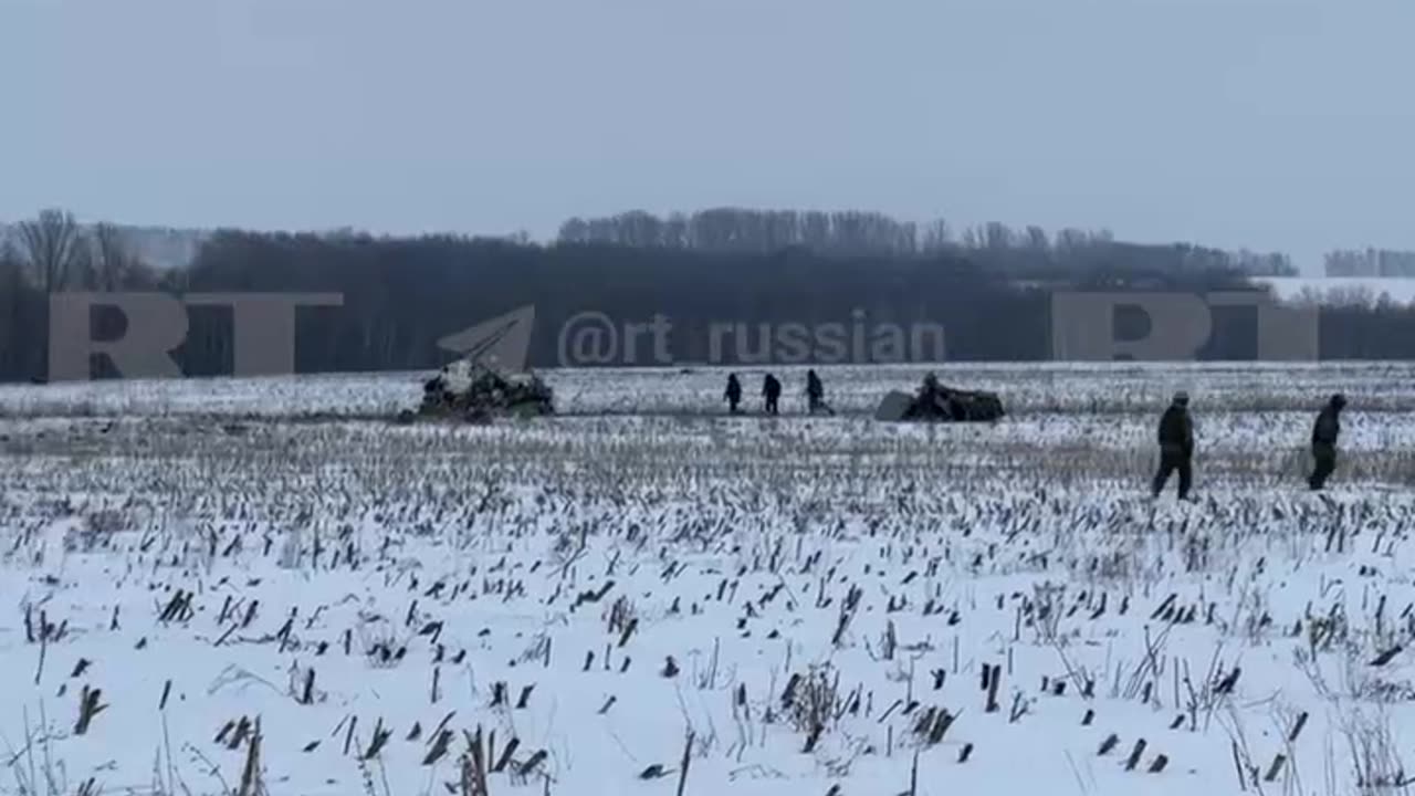 Debris Field from Crashed Russian IL76