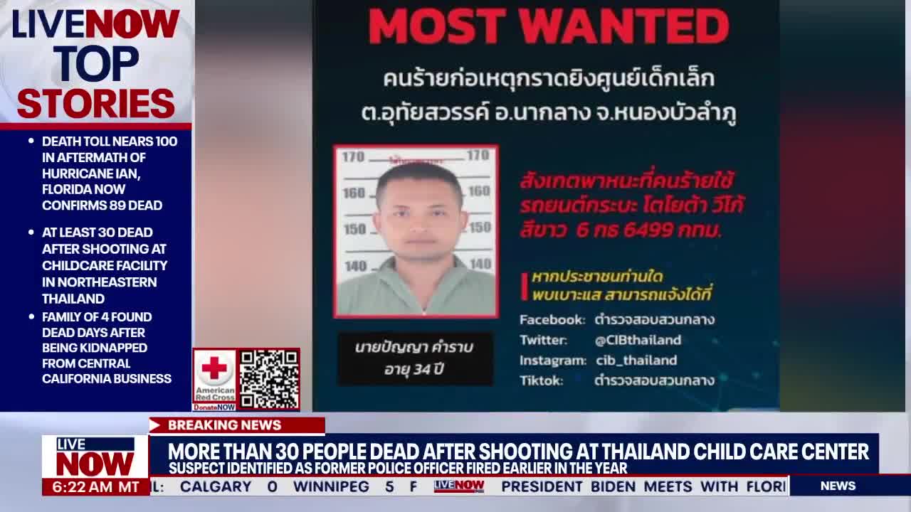 Thailand mass shooting: Over 30 dead after disgraced cop opens fire at day care center