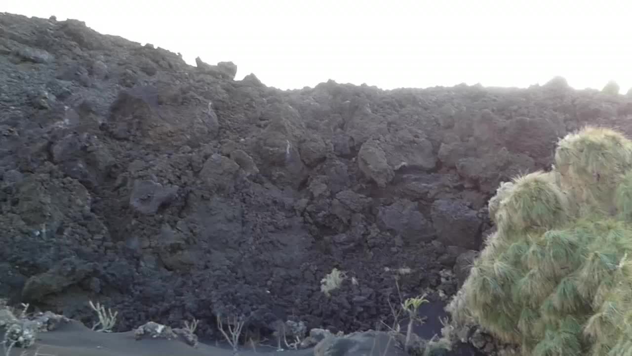 Visita a la zona de exclusión del volcán de La Palma