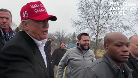 Got to meet President Trump with my girls in East Palestine, Ohio REPORT TODAY.