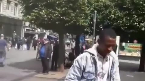 Cultural enrichment in Dublin, black man tries to pee in front of people.