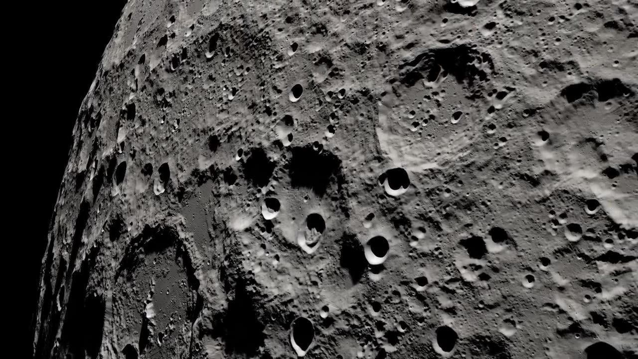 Apollo 13 views of the moon in 4k.