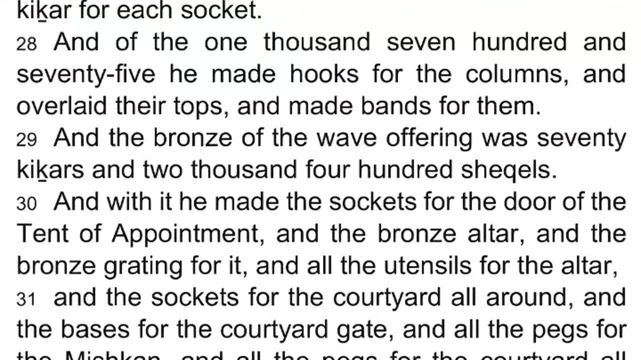 SHEMOTH / Exodus 38 - I Read My Scriptures! ❤️ 📖