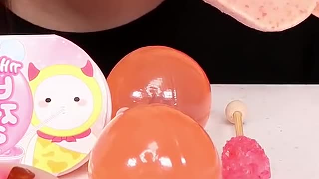 Pink Honey Jelly Recipe, Ice Cream, Tiktok Jelly, Wagashi #zoeyasmr #zoeymukbang #bigbites #mukbang