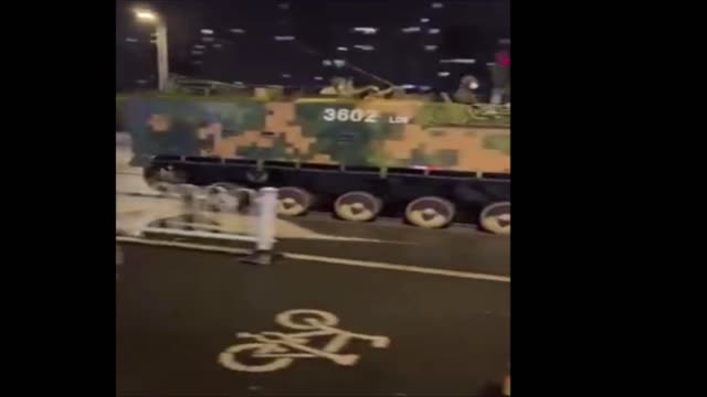 Tanks on the streets in China