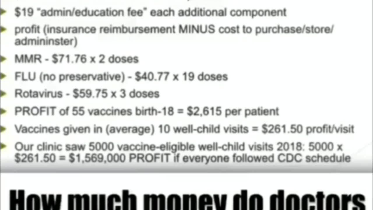 How much hospitals made to vaccinate