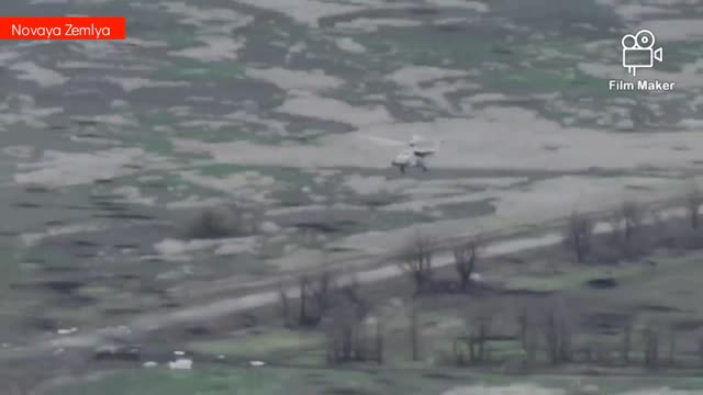 Drone footage: Ukrainian Mi-8 helicopter was shotdown by Russian Igla manpad