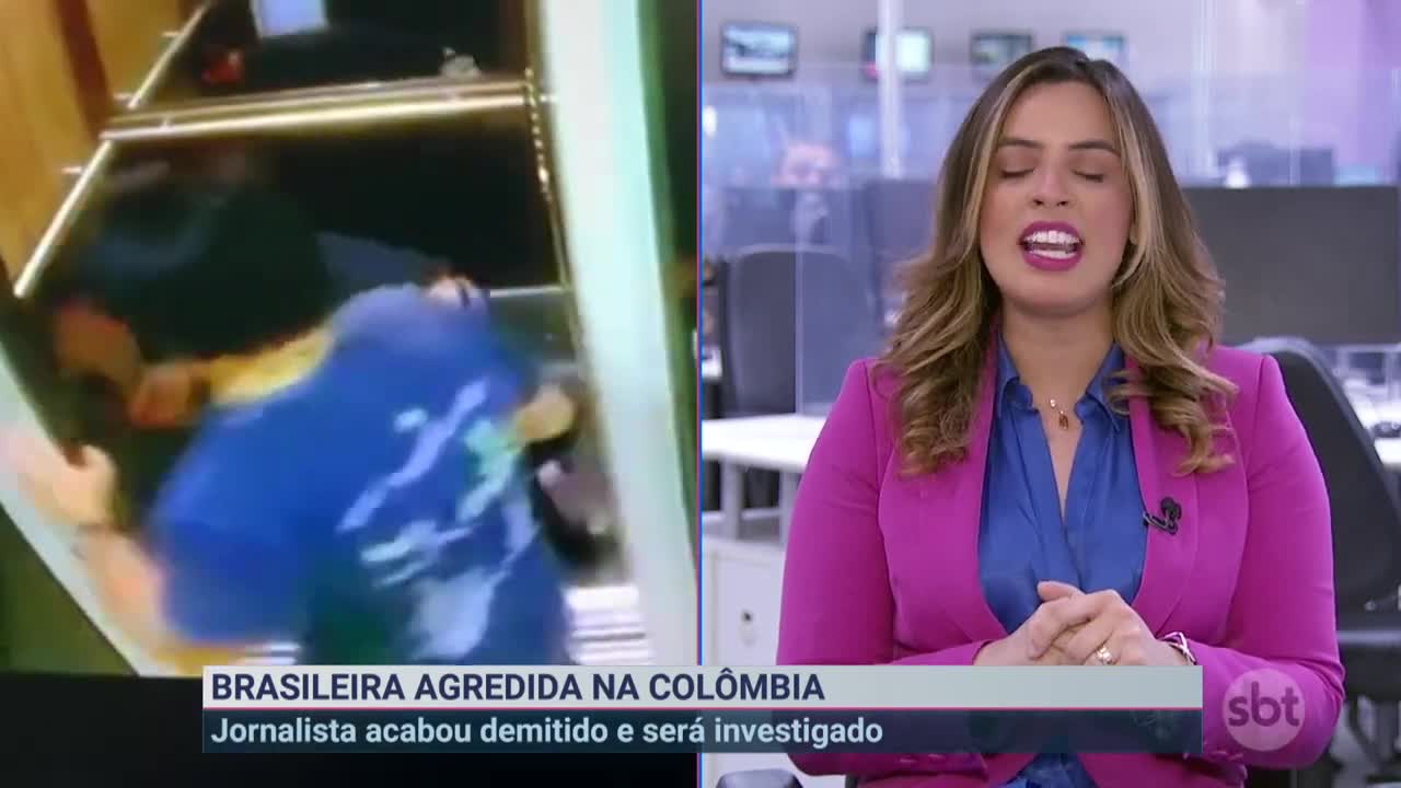 Brasileira é espancada por namorado colombiano dentro de elevador | Primeiro Impacto (11/11/22)