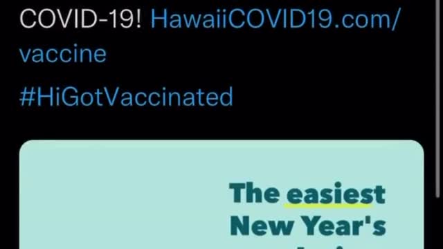 UNCONSCIONABLE - Official HI Gov.Acct Post&Delete Appalling New Year Child Jab Vid