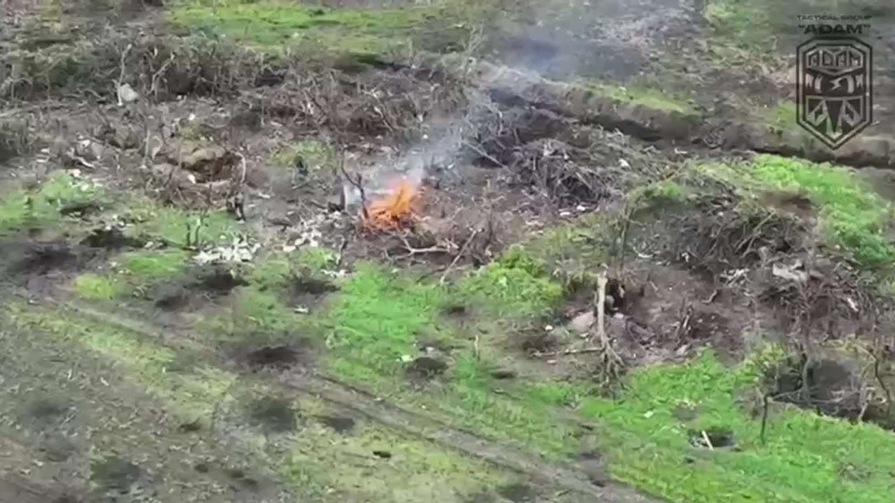 Russians Run in Circles When Their Dugout Catches Fire