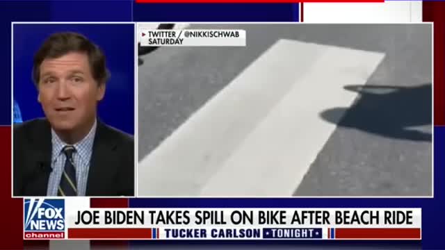 Tucker Carlson- Riding a bike is not as easy for Biden as it once was #shorts