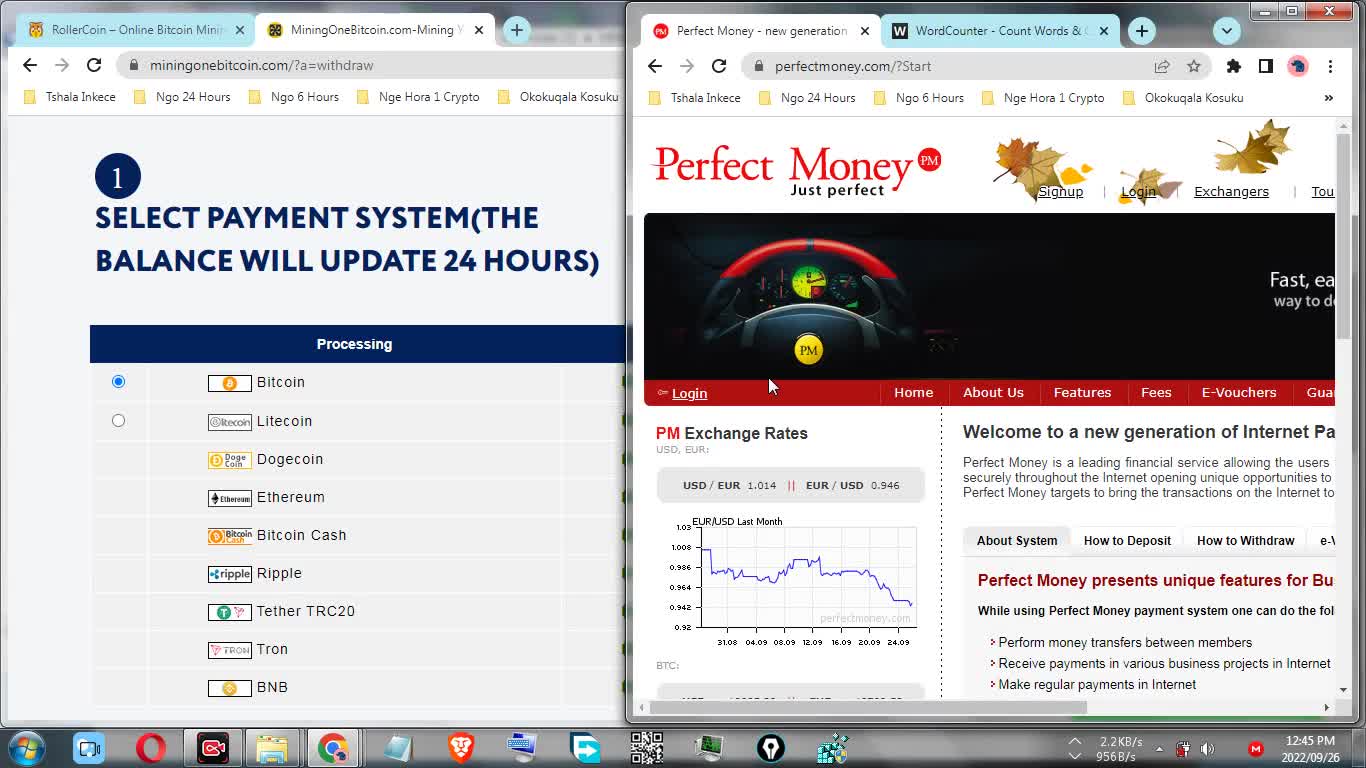 How To Make Money For Free By Mining Bitcoin At MiningOneBitcoin And Withdraw At Perfect Money