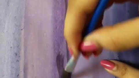 How to paint a beautiful night scenery using only 4 colours - Ruchi Raj art and crafts - moon sea -