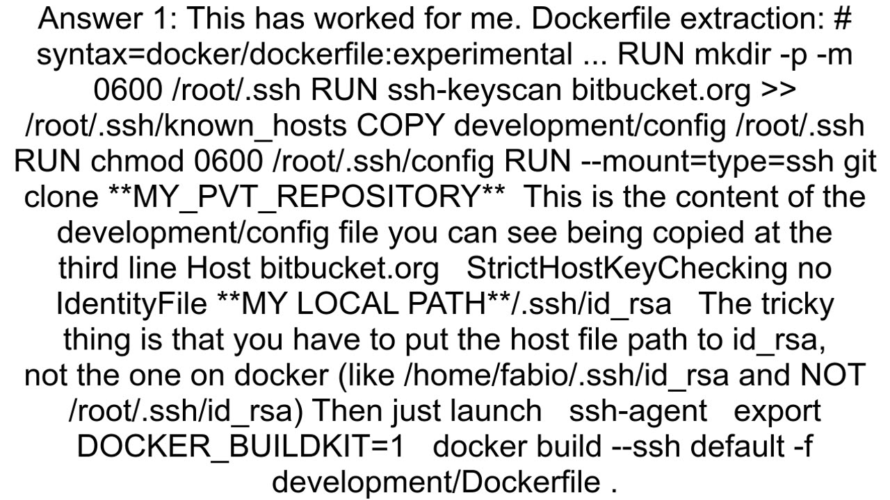 Docker ssh flag Host key verification failed