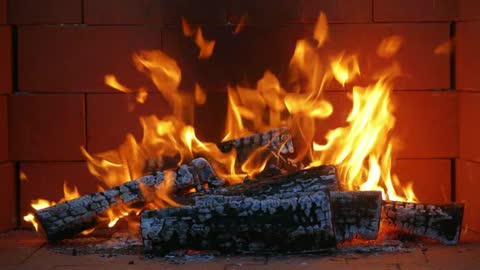 Fireplace 4K 7 HOURS with Crackling Fire Sounds