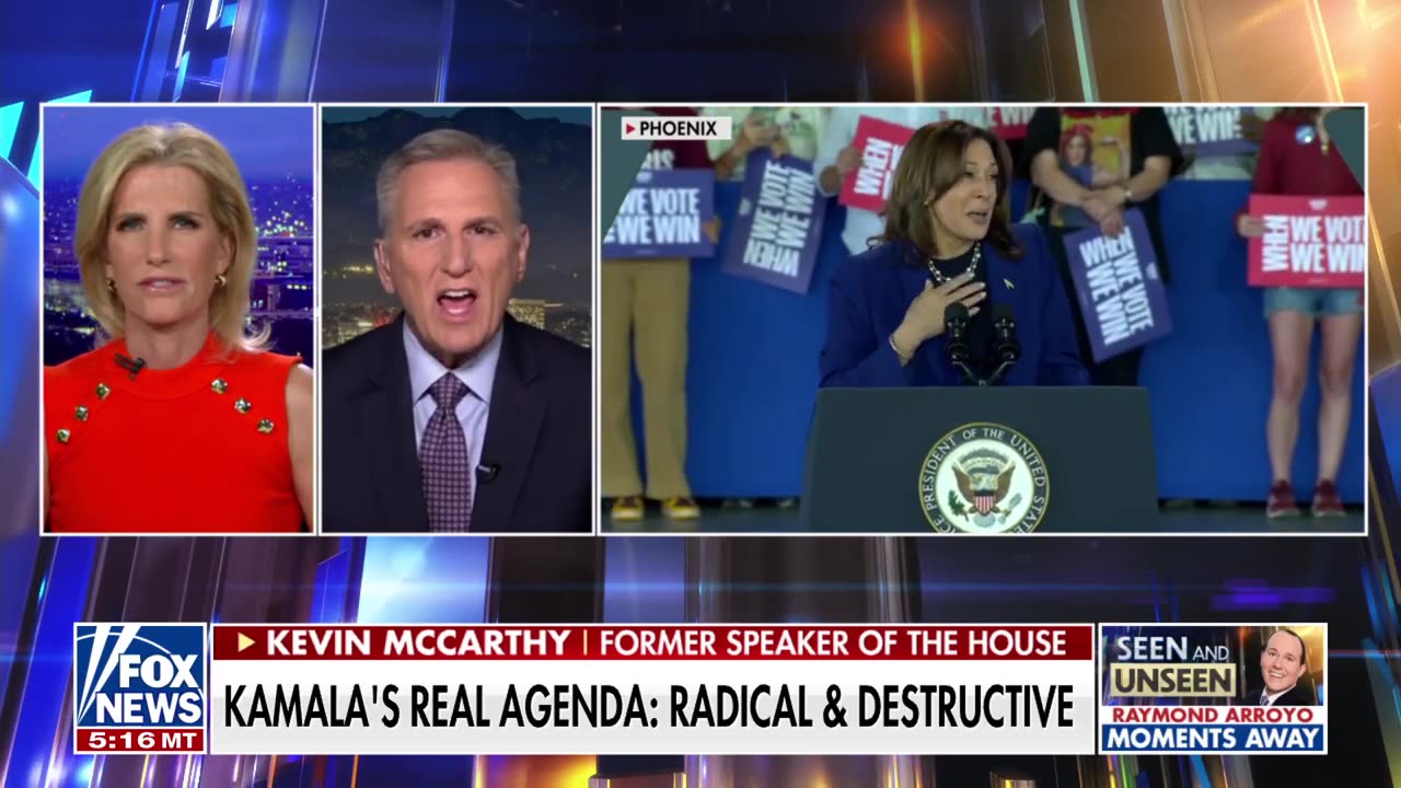 Kevin McCarthy Kamala Harris' campaign started out as joy, now it's anger