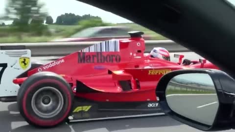 Formula Car on a Public Highway in the Czech Republic