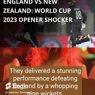🔥 England vs New Zealand_ World Cup 2023 Opener Shocker!