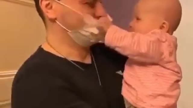 Baby finds masking hilarious