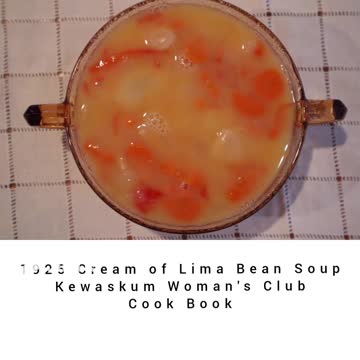 1925 Cream of Lima Bean Soup