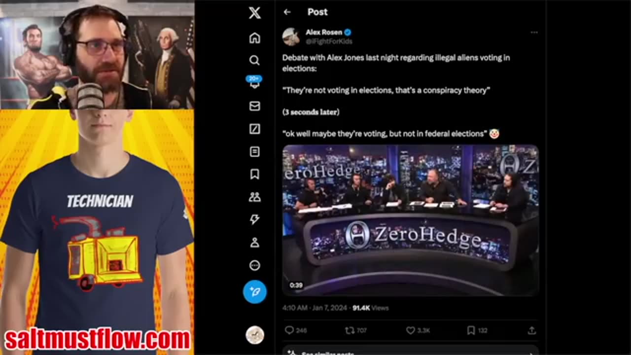 Alex Jones Gets Dumb Lefty Cucks to Admit Illegals Are Voting