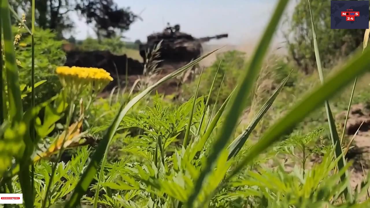 Russian tank strikes Ukrainian targets