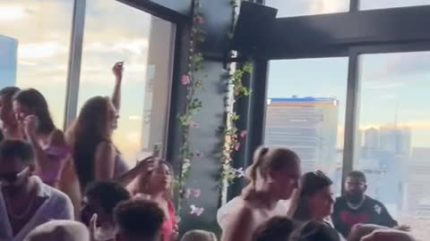 pov: you're watching the sunset in the greatest city in the world from one of nyc's best clubs