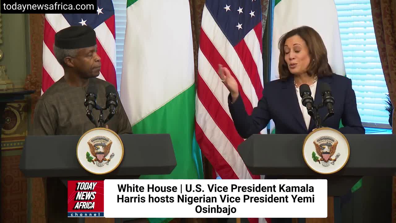 Kamala Harris receives Nigerian Vice President Yemi Osinbajo at White House