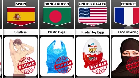 Ban Things from Different Countries | Things banned around the world