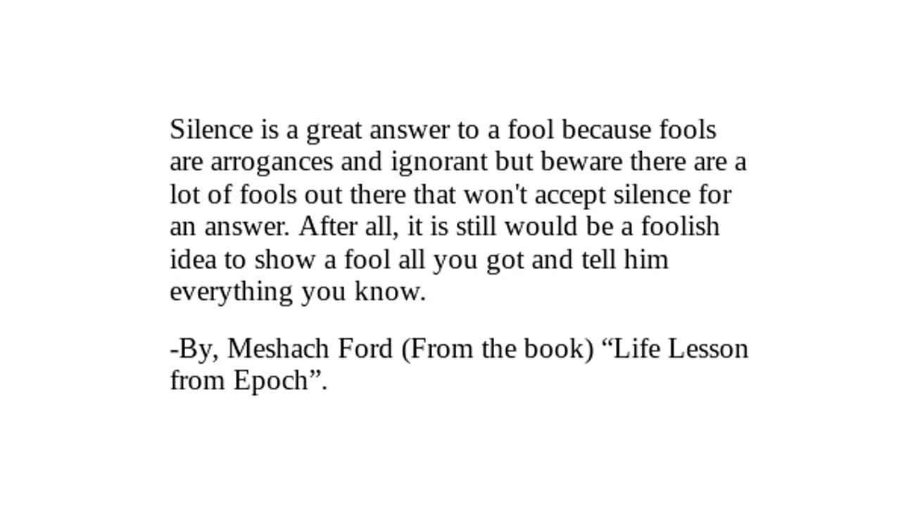 "Life Lesson from Epoch" Checkout Description