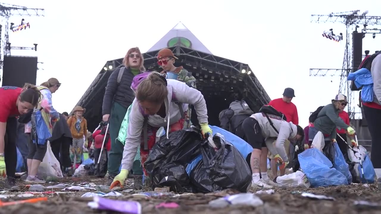 After five days of partying and music, revellers have abandoned camp at Worthy Farm