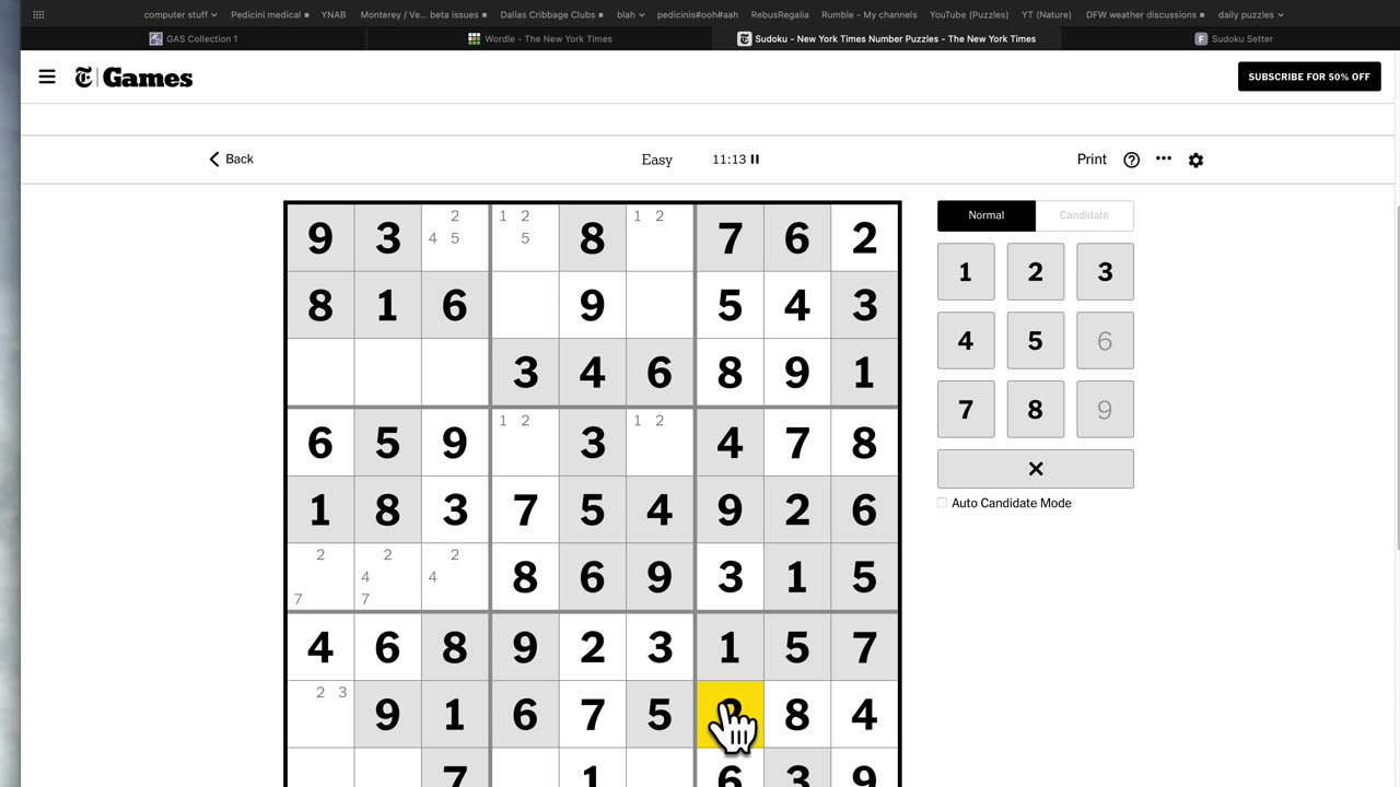 Sudoku 2023-05-30 easy
