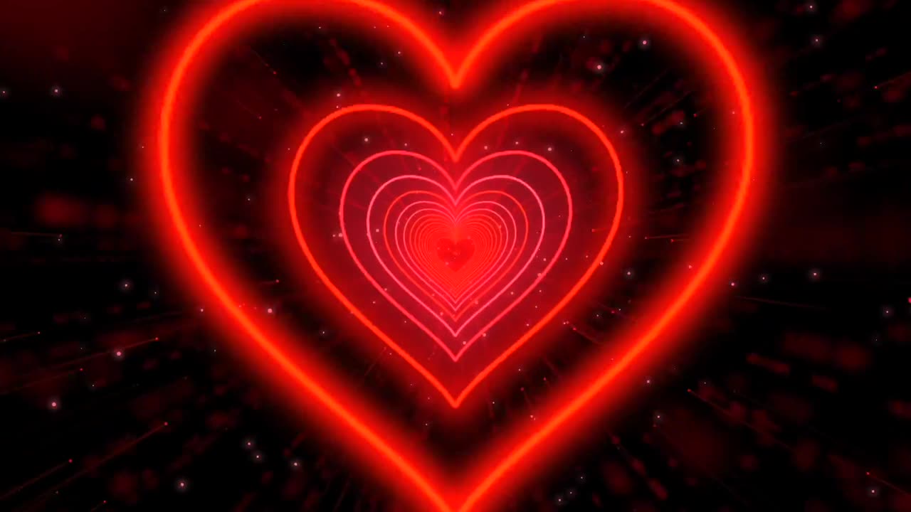 844. Heart Background❤️Love Heart Tunnel Background Video Loop Heart