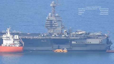 I filmed the world's largest aircraft carrier USS Gerald R. Ford, I used a Nikon P1000 125x optical