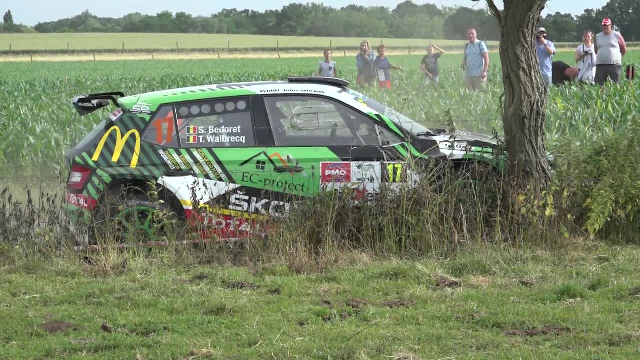 Ypres Rally 2018 crash Sébastien Bedoret Skoda Fabia R5