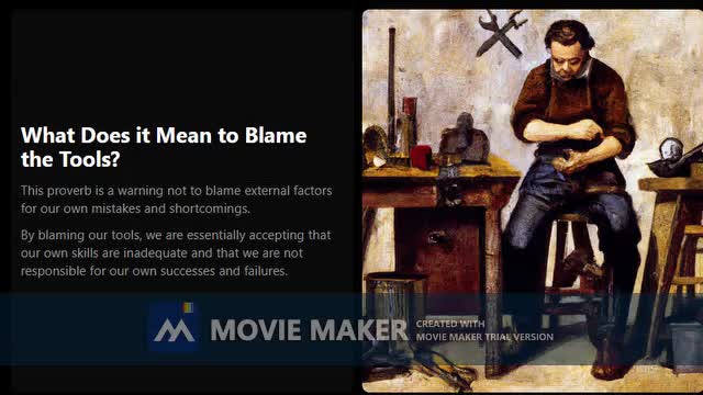 PROVERB : The bad worker blames his tools