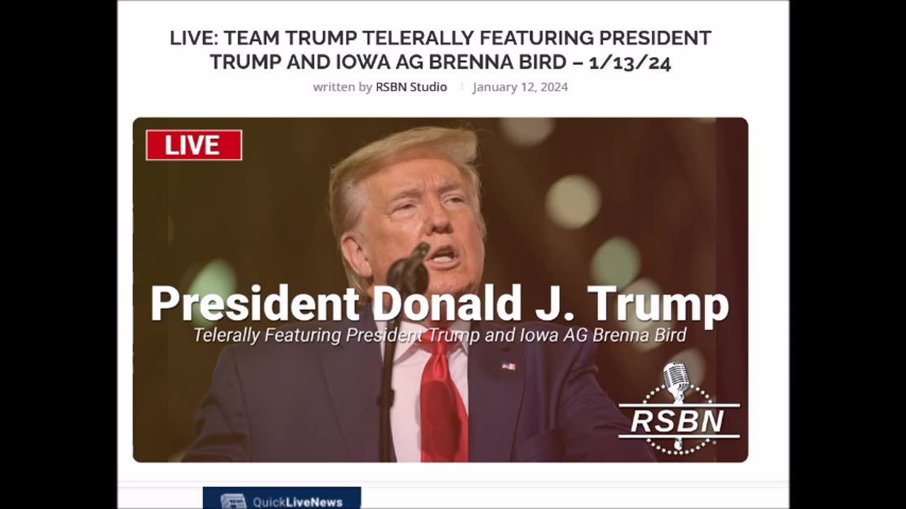 LIVE: Team Trump Telerally Featuring President Trump and Iowa AG Brenna Bird