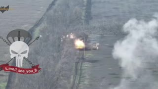 Watch as a Russian T-72 tank faces off against a Ukrainian tank