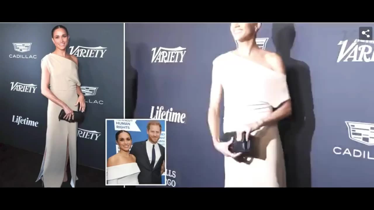 Meghan Markle is interrupted by aide while being photographed at glitzy Variety gala