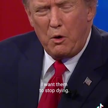 President Trump -the Great! ❤️ - I want everyone to stop dying… ….