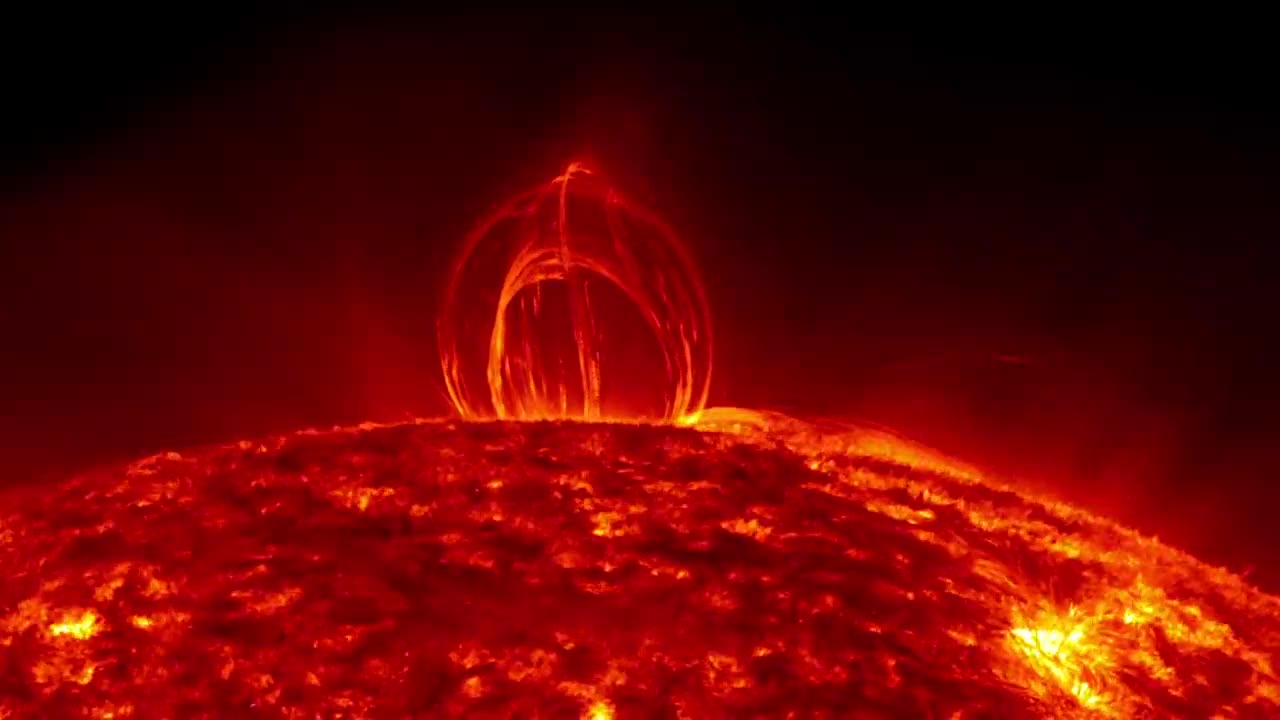 Fiery Looping Rain on the Sun/Scary scenes on the sun