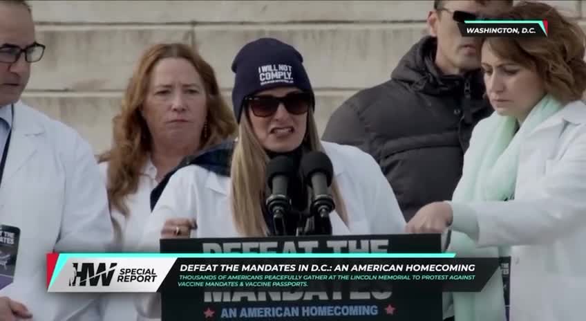 Dr. Lynn Fynn Speaking at the Defeat the Mandates rally