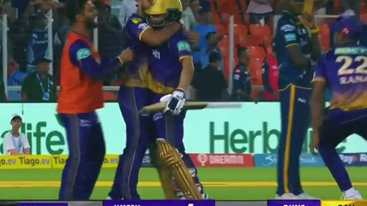 Rinku Singh on fire 5 ball 29 runs 6 6 6 6 6 KKR win #ipl ipl