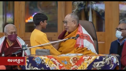 Just A Video Of The Dalai Lama Making A Child Suck His Tongue