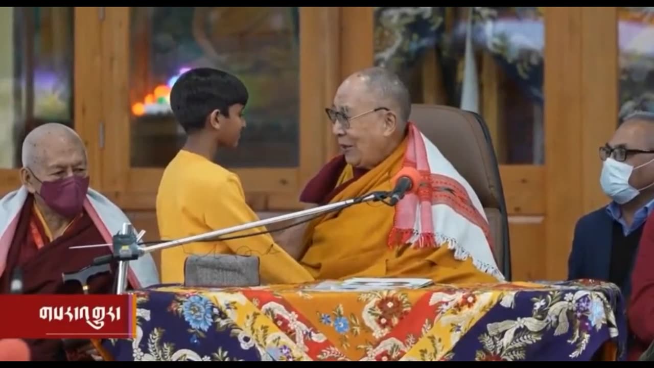 Just A Video Of The Dalai Lama Making A Child Suck His Tongue