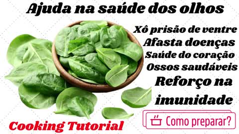 { ESPINAFRE } RICO EM FERRO CÁLCIO FÓSFORO E VITAMINAS A E B