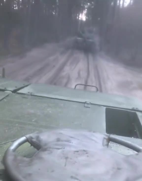 💪🏻🇺🇦 A column of 4 Leopard 1A5 in the Kupyansk direction